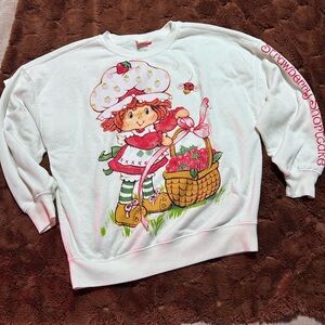 Strawberry Shortcake Graphic Sweatshirt Small Retro Cartoon Sweater